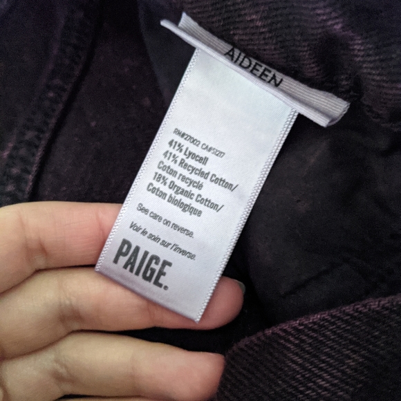 {Paige} Brand New Aideen Denim Skirt in Ruby Acid - Picture 9 of 9